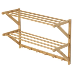 Věšák, bambus, přírodní, DR-B005 NAT