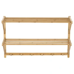 Věšák, bambus, přírodní, DR-B005 NAT