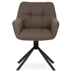 Židle jídelní, hnědá, hladká látka, HC-532 BR2