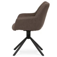 Židle jídelní, hnědá, hladká látka, HC-532 BR2