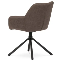 Židle jídelní, hnědá, hladká látka, HC-532 BR2