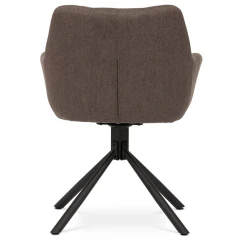 Židle jídelní, hnědá, hladká látka, HC-532 BR2