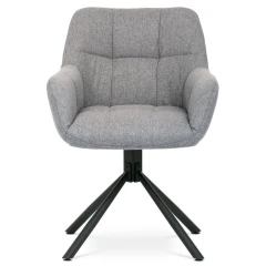 Židle jídelní, šedá, hladká látka, HC-532 SIL2