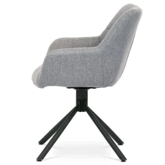 Židle jídelní, šedá, hladká látka, HC-532 SIL2