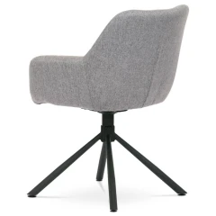 Židle jídelní, šedá, hladká látka, HC-532 SIL2