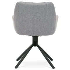 Židle jídelní, šedá, hladká látka, HC-532 SIL2