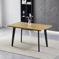 Jídelní stůl 130x80cm, mdf, divoký dub, HT-F4413 OAK