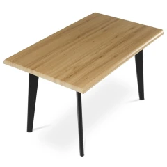 Jídelní stůl 130x80cm, mdf, divoký dub, HT-F4413 OAK