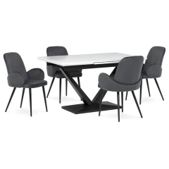 Jídelní stůl rozkládací 140-180x85 cm, mdf HT-W1630 WT