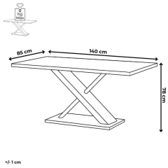 Jídelní stůl rozkládací 140-180x85 cm, mdf HT-W1630 WT