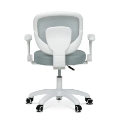 Dětská židle, výškově nastavitelná, zelená síťovina, KA-K1062 GRN