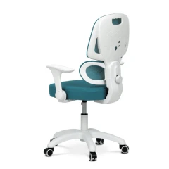 Dětská židle, výškově nastavitelná, modrá síťovina, KA-K1063 BLUE