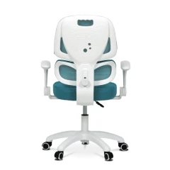 Dětská židle, výškově nastavitelná, modrá síťovina, KA-K1063 BLUE