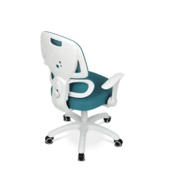 Dětská židle, výškově nastavitelná, modrá síťovina, KA-K1063 BLUE