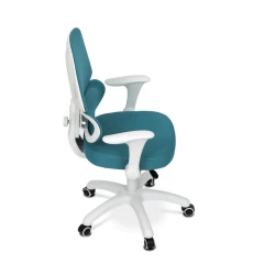 Dětská židle, výškově nastavitelná, modrá síťovina, KA-K1063 BLUE