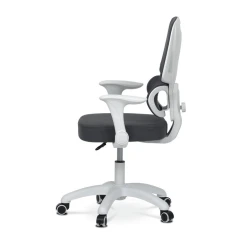 Dětská židle, výškově nastavitelná, šedá síťovina, KA-K1063 GREY