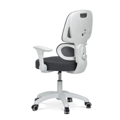 Dětská židle, výškově nastavitelná, šedá síťovina, KA-K1063 GREY