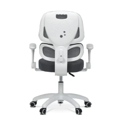 Dětská židle, výškově nastavitelná, šedá síťovina, KA-K1063 GREY