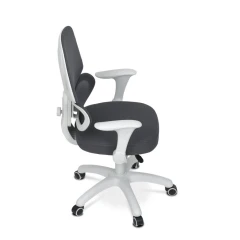 Dětská židle, výškově nastavitelná, šedá síťovina, KA-K1063 GREY