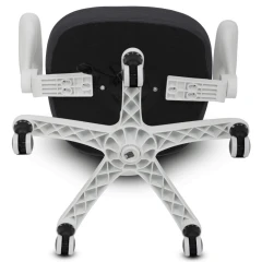 Dětská židle, výškově nastavitelná, šedá síťovina, KA-K1063 GREY