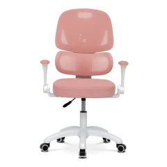 Dětská židle, výškově nastavitelná, růžová síťovina, KA-K1063 PINK