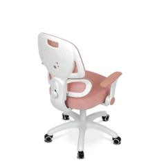 Dětská židle, výškově nastavitelná, růžová síťovina, KA-K1063 PINK