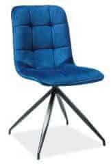 Jídelní čalouněná židle TEXO modrá