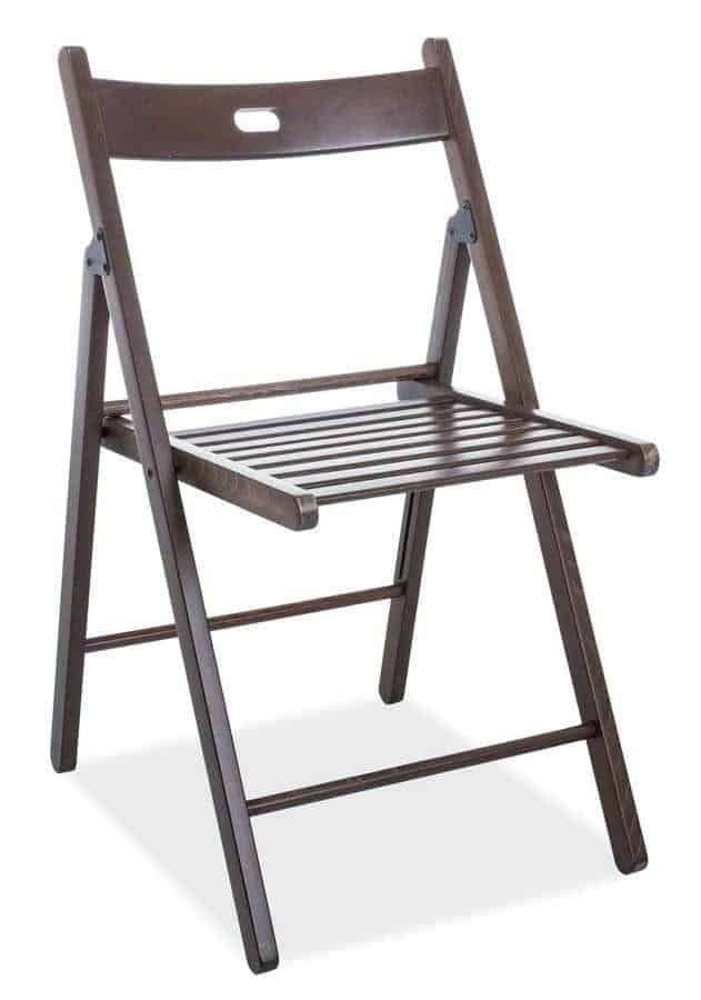 Levně Casarredo Dřevěná skládací židle SMART II tmavý ořech