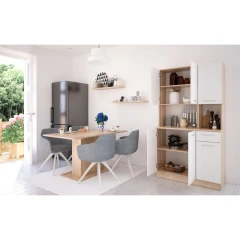 Šestidveřový kredenc, dub sonoma/bílá, PELION NEW