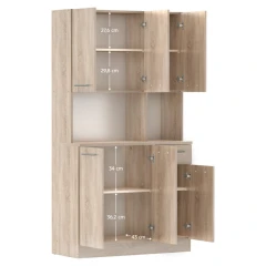 Šestidveřový kredenc, dub sonoma, PELION NEW