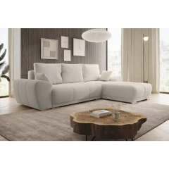 Univerzální sedací souprava, krémová, KERIM ROH