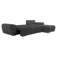 Univerzální sedací souprava, tmavě šedá, KERIM ROH