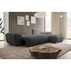 Univerzální sedací souprava, tmavě šedá, KERIM ROH