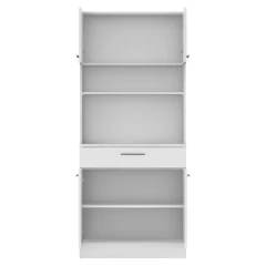 Čtyřdveřový kredenc, bílá, DOMIS NEW