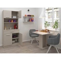 Čtyřdveřový kredenc, kašmír, DOMIS NEW