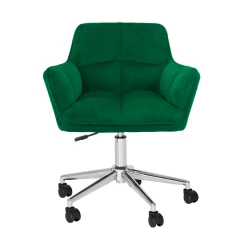 Kancelářské křeslo, smaragdová sametová látka/chrom, HAGRID NEW