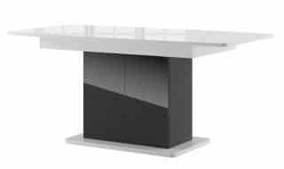 Jídelní stůl rozkládací STAR 03 černá/bílá lesk