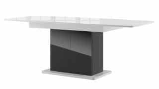 Jídelní stůl rozkládací STAR 03 černá/bílá lesk