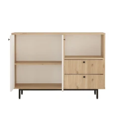 MORELOS skříňka na mikrovlnku, sepet/bílá