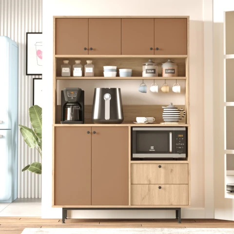 Kuchyňská skříň ZAVALETA - dub/cihlová