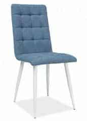 Jídelní čalouněná židle OTTO modrá/bílá