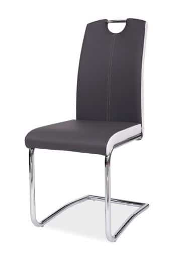 Casarredo Jídelní čalouněná židle H-341 šedá/bílé boky