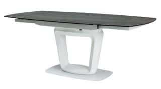 Jídelní stůl CLAUDIO CERAMIC rozkládací šedá/bílá