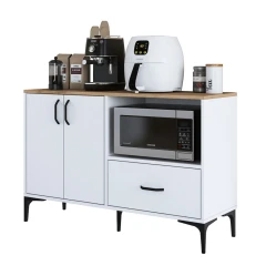 STEMNA skřňka na mikrovlnku, ořech/bílá