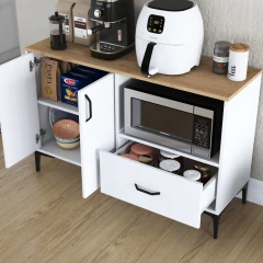 STEMNA skřňka na mikrovlnku, ořech/bílá