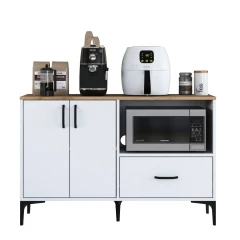 STEMNA skřňka na mikrovlnku, ořech/bílá