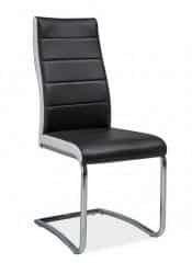 Jídelní čalouněná židle H-353 černá/bílé boky