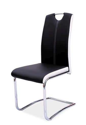 Casarredo Jídelní čalouněná židle H-341 černá/bílé boky