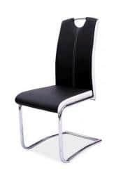 Jídelní čalouněná židle H-341 černá/bílé boky