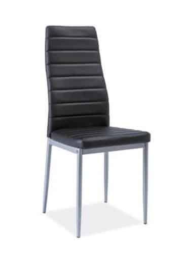 Casarredo Jídelní čalouněná židle H-261 Bis černá/alu
